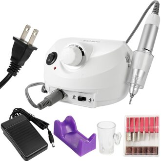 Nail Boor Machine 30000Rpm Pro Manicure Machine Mill Cutter Nagels Art Bits Pedicure Gel Polish Sander Accessoires Nail Art tool wit EU plug