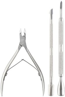 Nail Care Cleaner Nail Art Gereedschap Cuticle Pusher Set Manicure & Pedicure Tool Silver Rvs Vinger Dode Huid Push 3stk reeks