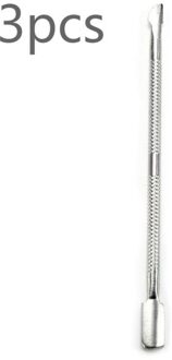 Nail Cuticle Spoon Pusher Schraper Remover Rvs Nail Art Dode Huid Verwijderen Pedicure Accessoires Manicure Tool Nail Art 3stk