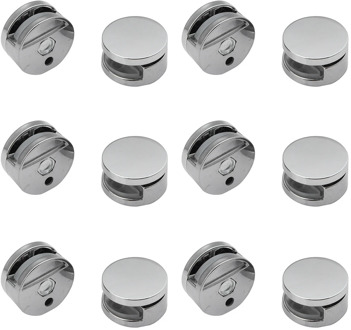 Nail Dresser Zinc Alloy Mirror Clip Supporting Sheet Bathroom Accessories Glass Clamps Round Fixed Fitting Easy Install Bracket