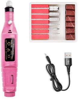 Nail Gereedschap Manicure Machine Apparaat Voor Manicure Nail Accessoires En Gereedschappen Set Voor Manicure Thuis Cutter Voor Verwijderen Gel roze