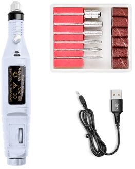 Nail Gereedschap Manicure Machine Apparaat Voor Manicure Nail Accessoires En Gereedschappen Set Voor Manicure Thuis Cutter Voor Verwijderen Gel wit