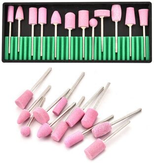 Nail Gereedschap Set 12 Packs Flint Quartz Slijpschijf Nail Polijstmachine Toepassing 2.35 Slijpen Hoofd Cutters Voor Manicure