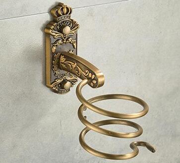 Nail Gratis Föhn Houder Antiek Messing Badkamer Plank Rack Washroom Accessoires ABS-002-2