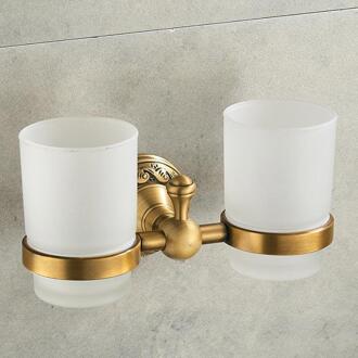 Nail Gratis Tandenborstelhouder Messing Badkamer Badkamer Familie Tandenborstel Cups Holder ABS-013-1