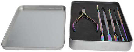 Nail Grooming Kit Rvs Huidtang Dode Huid Pusher Nail Schaven Tool Manicure Tool Set Huidtang