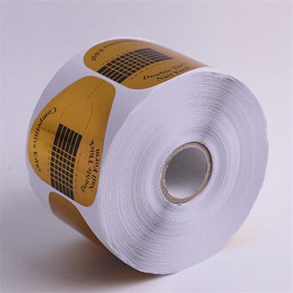 Nail Hoefijzer Papier Houder Nagels Uitbreiding Formulieren Golden Nail Art Guide Sticker 500 Pcs Roll Beauty Crystal Nail Care