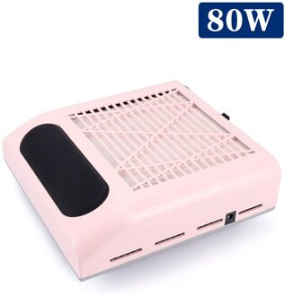 Nail Stofzuiger 80W Sterke Macht Nail Dust Collector Nail Fan Art Salon Apparatuur Zuig Dust Collector Manicure Machine roze vacuum cleaner