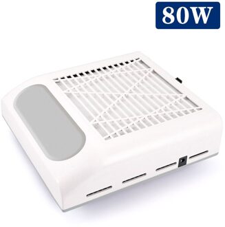 Nail Stofzuiger 80W Sterke Macht Nail Dust Collector Nail Fan Art Salon Apparatuur Zuig Dust Collector Manicure Machine wit vacumm cleaner