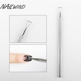 NAILWIND Cuticle Pusher Voor Nagellak Remover Gel Rvs Manicure kleverige laag Nail Art Tool Voor UV Gel Lak
