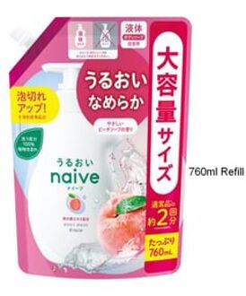 Naive Body Wash Peach Leaf 760ml Refill