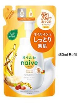 Naive Foaming Body Wash Oil In 480ml Refill