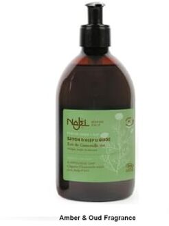 Najel Organic Aleppo Liquid Soap 5% BLO Amber & Oud Fragrance - 500ml