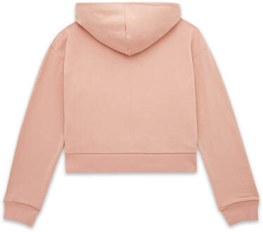 Nakia Okoye And Shuri Composition Women's Cropped Hoodie - Dusty Pink - L - Dusty pink
