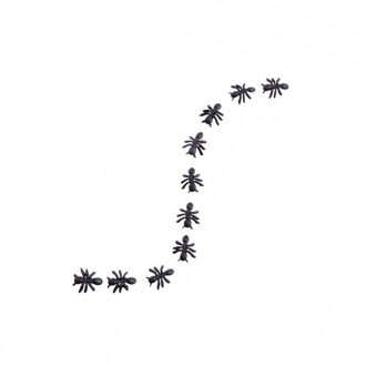 Namaak mieren van 1,5 cm - Kunststof - 75x stuks - Halloween - Horror decoratie Zwart