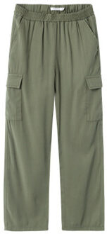 name it Bella Straight Twill Cargo Broek Junior groen - 152
