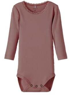 name it Body met lange mouwen Nbfkab Arctic Dusk Rood - 56