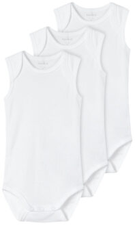 name it Bodysuit 3-pack B right White Wit - 50