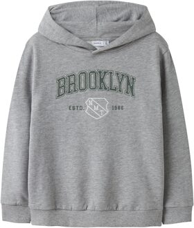 name it Hoodie NEWI licht grijs - 140/10J;152/12J;116/6J;128/8J
