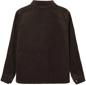 name it jongens overhemd Donker bruin - 146-152