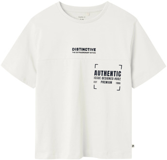 name it jongens t-shirt Ecru - 134-140