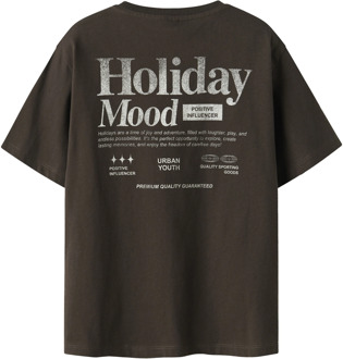 name it jongens t-shirt Taupe - 146-152