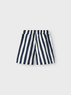 name it Jongens zwemshorts nkmzaba gestreept donkerblauw/wit Veelkleurig - 140