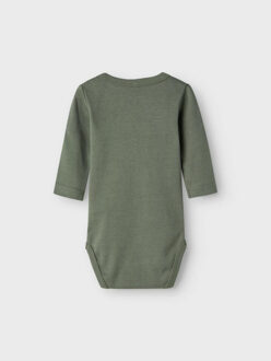 name it Kinder bodysuits jongens nbmbody dino 3-pack - maat 74 Groen