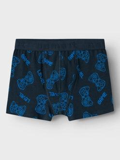 name it Kinder boxershorts jongens nkmboxer gameprint 3-pack donker - maat 116 Blauw