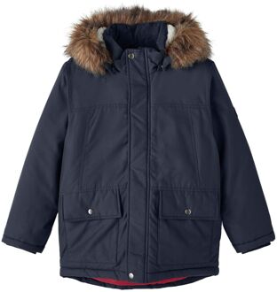 name it Marlin Parka Winterjas Junior donker blauw - 128