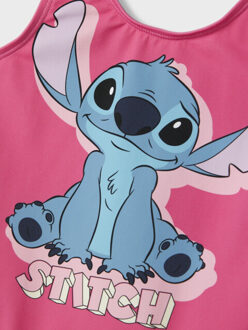 name it Meisjes badpak nmfmodina stitch ronde hals karmijn Roze - 86/92