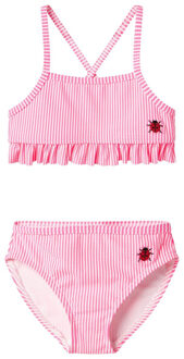 name it Meisjes bikini set nmfzammer gestreept lieveheersbeestjes print roze Veelkleurig - 86/92