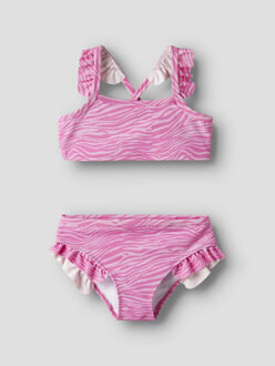 name it Meisjes bikini set nmfzanimal zebraprint Roze - 86/92