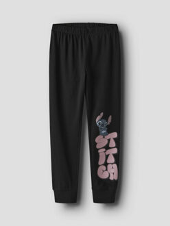 name it Meisjes lange pyjama set nkfolina stitch zwart Roze - 122/128