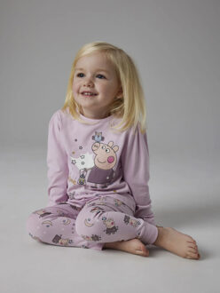 name it Meisjes lange pyjama set nmfdyris peppa pig Roze - 122/128