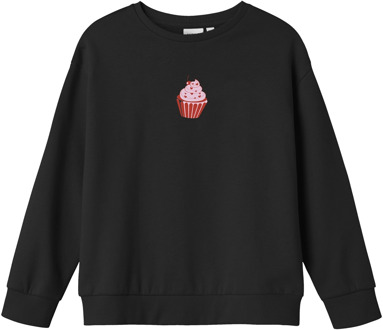 name it meisjes sweater Zwart - 122-128