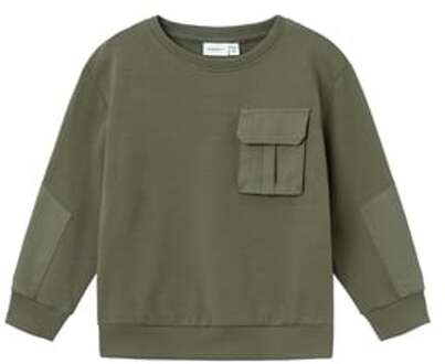 name it Nmmneil Tea Leaf sweatshirt Groen - 104