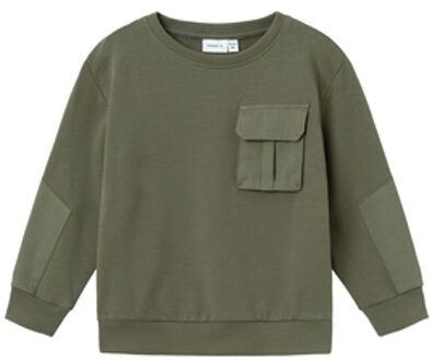 name it Nmmneil Tea Leaf sweatshirt Groen - 86