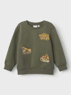 name it Nmmnice Tea Leaf sweatshirt Groen - 110