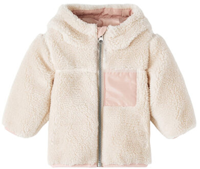 name it Outdoor jas Teddy Nbfm adele Sand shell Roze/lichtroze