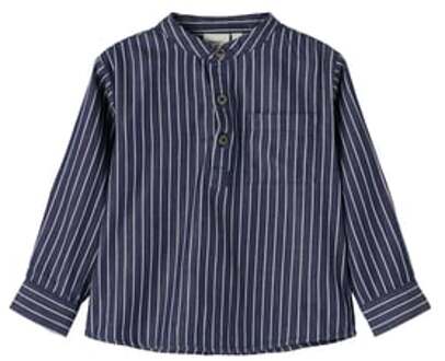 name it Overhemd Nmma stripes Donkerblauw Denim - 110