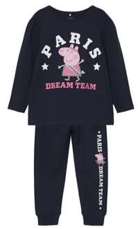name it Peppa Pig Nmfnatasha Donker Saffier Pyjama Blauw - 104