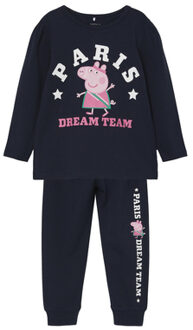 name it Peppa Pig Nmfnatasha Donker Saffier Pyjama Blauw - 86