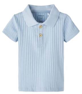 name it Polo Shirt Nbmfalvan Dusty Blauw - 62