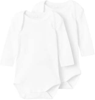 name it Romper lange mouw 2-pack B right White Wit - 74