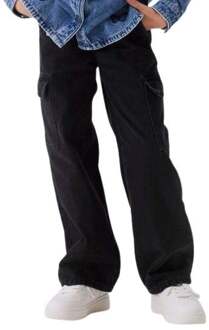 name it Rose Wide Cargo Jeans Meisjes zwart - 176