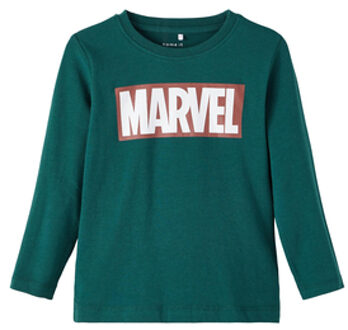name it Shirt met lange mouwen Marvel Nmmnilas Sea Moss Groen - 92