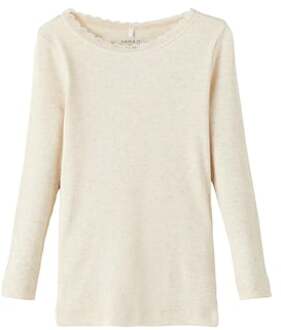 name it Shirt met lange mouwen Nmfkab Peyote Melange Beige - 98