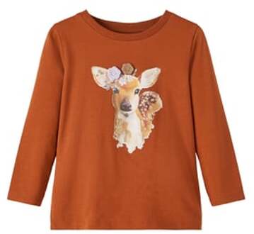 name it Shirt met lange mouwen Nmfredeer Arabian Spice Oranje - 104