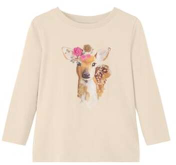 name it Shirt met lange mouwen Nmfredeer Boter cream Beige - 104